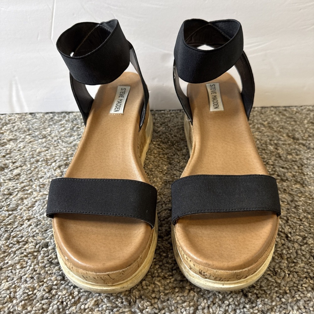 Steve Madden Women's‎ Black Elba Sandals Size 9.5
